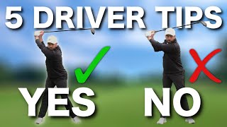 TOP 5 DRIVER GOLF TIPS  IMPORTANT DOS amp DONTS [upl. by Slerahc973]