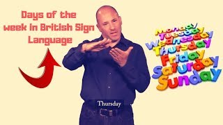 Days of the week in British Sign Language [upl. by Alleuol763]