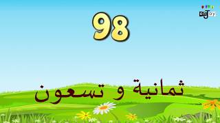 تعليم الأعداد من 0 إلى 100 للأطفال Numbers for kids from 0 to 100 in Arabic [upl. by Haila]