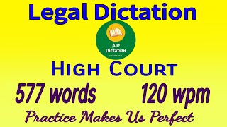 120 wpm English Shorthand Dictation  High Court Dictation  likho steno [upl. by Lila]