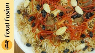 Kabuli Pulao Afghani Pulao Recipe By Food Fusion [upl. by Alyworth]