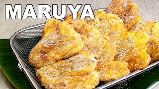 CRISPY MARUYA RECIPE  SAGING PINAYPAY  BANANA FRITTERS [upl. by Ayian698]