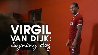 SIGNING DAY VLOG  Virgil van Dijks first day at Liverpool  From the Airport to Anfield [upl. by Skelly222]