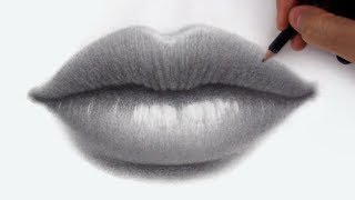 How to Draw  Shade Lips in Pencil [upl. by Phelgen353]