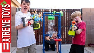 Babysitter Showdown Sneak Attack Squad Nerf Battle Vs Aunt [upl. by Verneuil]