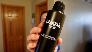 Drakkar Noir Body Spray Review and Overview [upl. by Alaet]