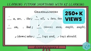 All Grammalogues Dictation  Pitman Shorthand  KZ Learning [upl. by Eli]