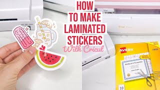 HOW TO LAMINATE STICKERS WITH CRICUT [upl. by Aciemaj]