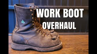 Viberg Boot Resole  Train Conductors Boots Get a Makeover [upl. by Thirzia]