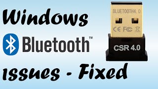 How to Fix Bluetooth not working in Windows 10 CSR USB not detected [upl. by Ahsael]