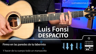 Cómo tocar Despacito en guitarra COMPLETO Luis Fonsi  Guitarraviva [upl. by Tana893]