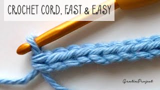 Crochet Cord Tutorial  Simple Fast Easy [upl. by Notliw]