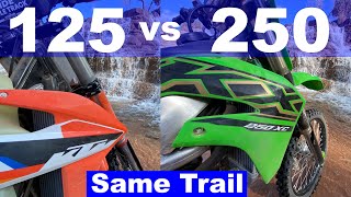 125 Two Stroke vs 250 Four Stroke  Which to Pick [upl. by Lanrev]