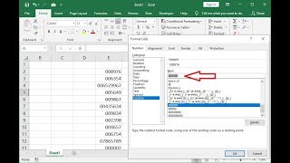 How to Add Zero 00 Before Numbers in MS Excel [upl. by Neelsaj]