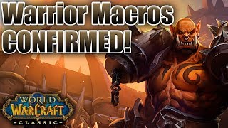 Classic WoW Warrior Macro Basics  Leveling  PvP [upl. by Assirehc298]