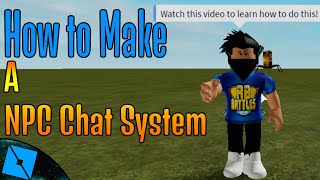 How To Make A Basic NPC TALK In Roblox Studio Roblox Studio Tutorial [upl. by Yevrah]