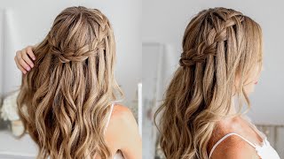 How to do a Waterfall Braid  Tutorial HAIRSTYLE [upl. by Enelie]