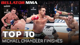 Top 10 Michael Chandler Finishes  Bellator MMA [upl. by Enrak783]