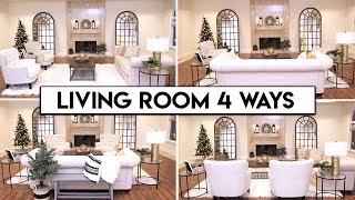 4 LIVING ROOM LAYOUT IDEAS  Easy Transformation [upl. by Carrol]