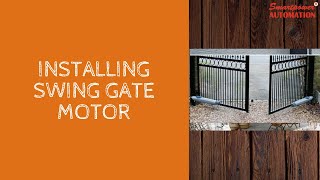 Installing Swing gate motor arm type with limit switch SD300 [upl. by Nochur703]