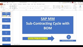 SAP MM Sub Contracting process with BOMBill of materials Full overview for Beginners [upl. by Leunamne]