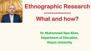 Ethnographic Research What and how [upl. by Lucier]