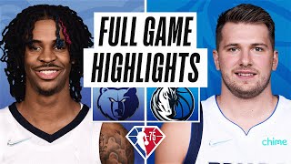 GRIZZLIES at MAVERICKS  FULL GAME HIGHLIGHTS  January 23 2022 [upl. by Remus521]