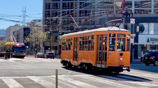 San Francisco Muni Light Rail Streetcar and Trolley Buses [upl. by Carrel]