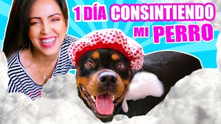 CONSINTIENDO a mi PERRO por 1 DÍA ENTERO 😍 DULCES BAñO y SPA Sandra Cires Art ft Karim [upl. by Halsey406]