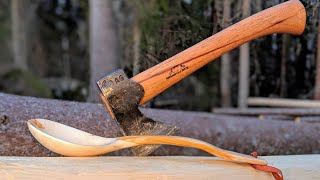 Wooden Spoon Carving with Gränsfors Bruks Axes [upl. by Ardnahcal]