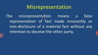 Misrepresentation [upl. by Anam]