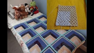 3D Mitred Granny Square CAL  Tan Mitre Row Ep 3 [upl. by Johnsten223]