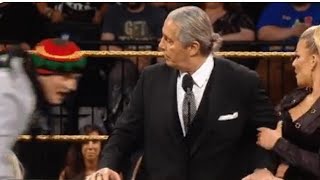 Fan attacks Bret Hart at WWE HALL OF FAME 2019 [upl. by Atiuqet]