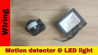 PIR motion sensor and garden LED light wiring [upl. by Malarkey]