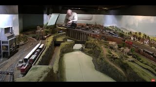 Incredible huge model railway layout in a basement [upl. by Nivlak]