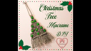 Jak zrobić choinkę metodą makramy z koralikami DIY  Macrame christmas tree with beads DIY [upl. by Liagibba563]