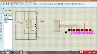 Led chaserruning led proteus tutorial [upl. by Bushore]