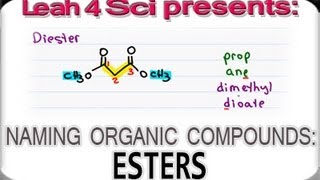 Naming Esters  Organic Chemistry IUPAC Naming by Leah4sci [upl. by Ynaffi]