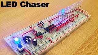 LED Chaser circuit using NE555 and 4017 [upl. by Colner]