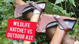 035 Gransfors Bruks Wildlife Hatchet vs Outdoor Axe [upl. by Anialed]